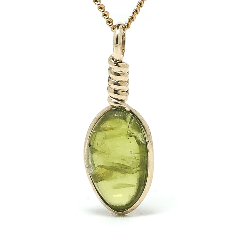 Peridot Polished Sphere Pendant from the Kaghan Valley, Pakistan | Venusrox