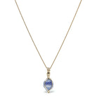 Natural Dumortierite in Quartz Crystal Pendant from the Vaca Morte Mine, Bahia, Brazil | Venusrox