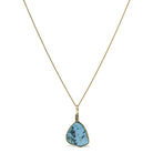 Indicolite (Blue Tourmaline) Polished Slice Pendant from Namibia | Venusrox