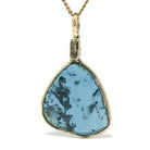 Indicolite (Blue Tourmaline) Polished Slice Pendant from Namibia | Venusrox