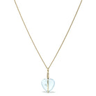 Aquamarine Polished Heart Pendant from Mozambique | Venusrox
