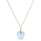 Aquamarine Polished Heart Pendant from Mozambique | Venusrox