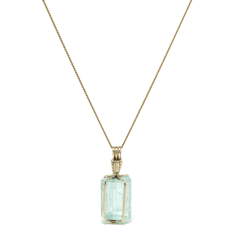 Aquamarine Polished Crystal Pendant from Russia | Venusrox