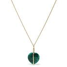 Malachite Polished Crystal Pendant with 9Kt Gold | Venusrox