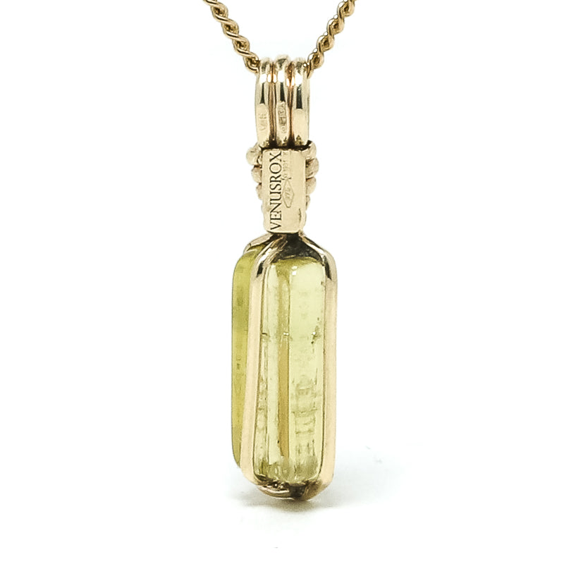 Heliodor Polished Crystal Pendant from Ukraine | Venusrox
