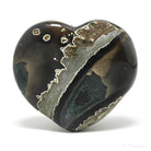 Amethyst with Agate Polished/Natural Heart from Uruguay | Venusrox