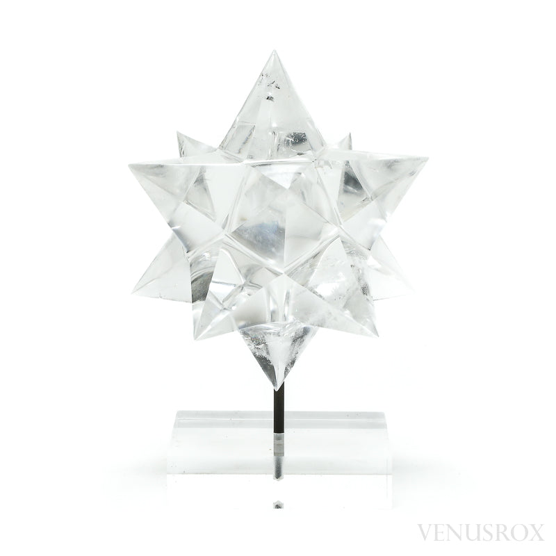 Clear Quartz Polished Star from Minas Gerais, Brazil mounted on a bespoke stand | Venusrox