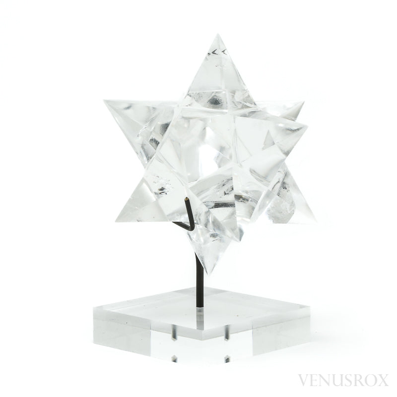 Clear Quartz Polished Star from Minas Gerais, Brazil mounted on a bespoke stand | Venusrox