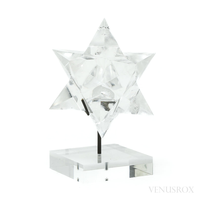 Clear Quartz Polished Star from Minas Gerais, Brazil mounted on a bespoke stand | Venusrox