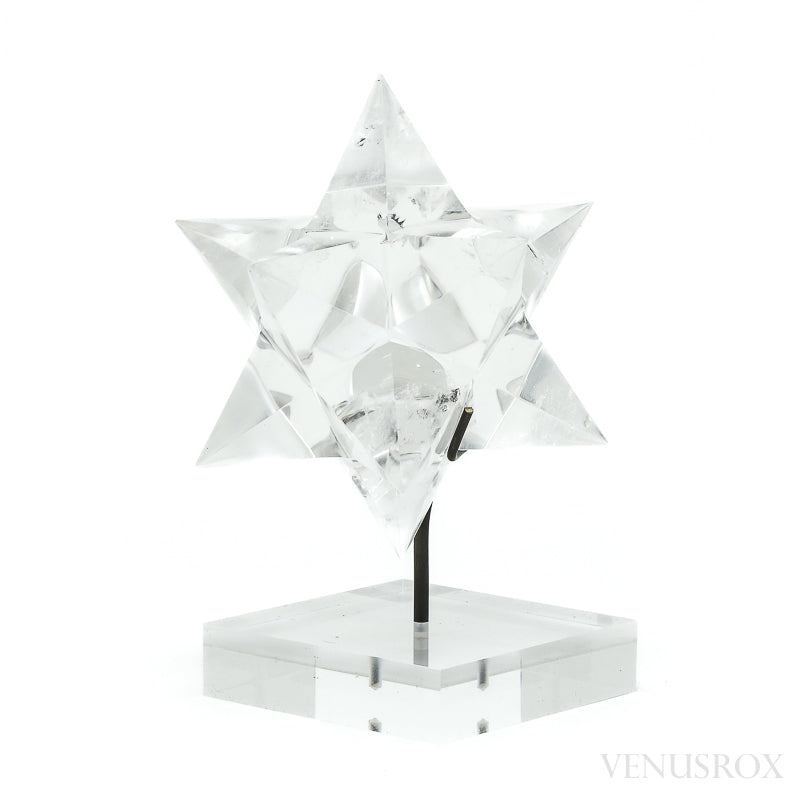Clear Quartz Polished Star from Minas Gerais, Brazil mounted on a bespoke stand | Venusrox