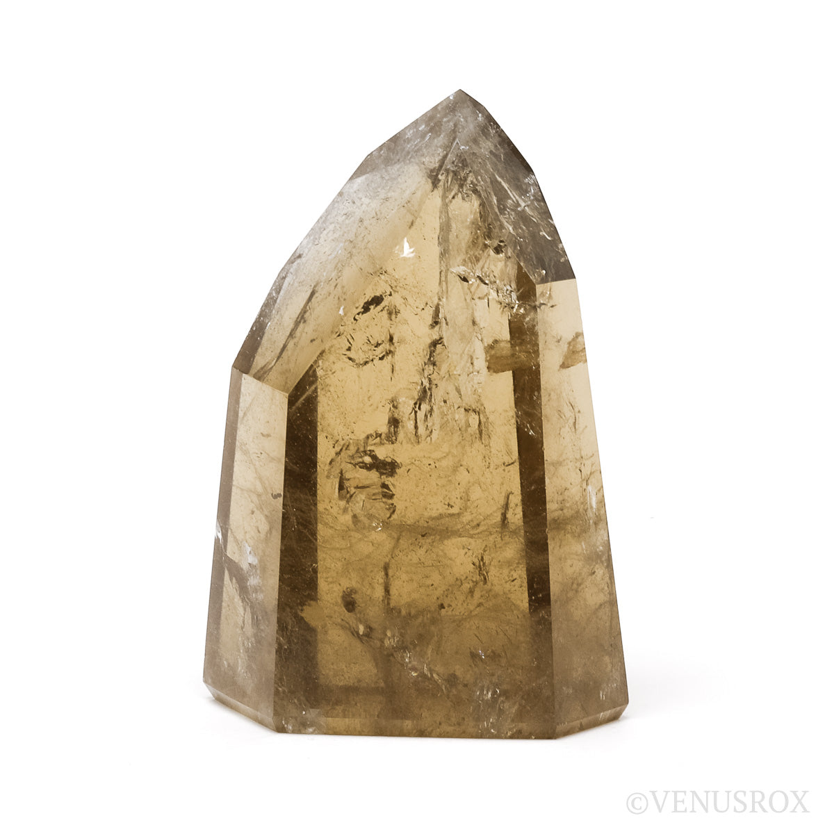 Naturally coloured Citrine Polished Point from Morro Redondo Mine, Coronel Murta, Minas Gerais, Brazil | Venusrox