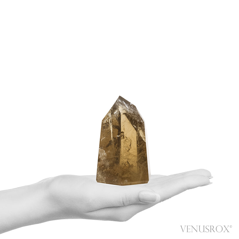 Naturally coloured Citrine Polished Point from Morro Redondo Mine, Coronel Murta, Minas Gerais, Brazil | Venusrox