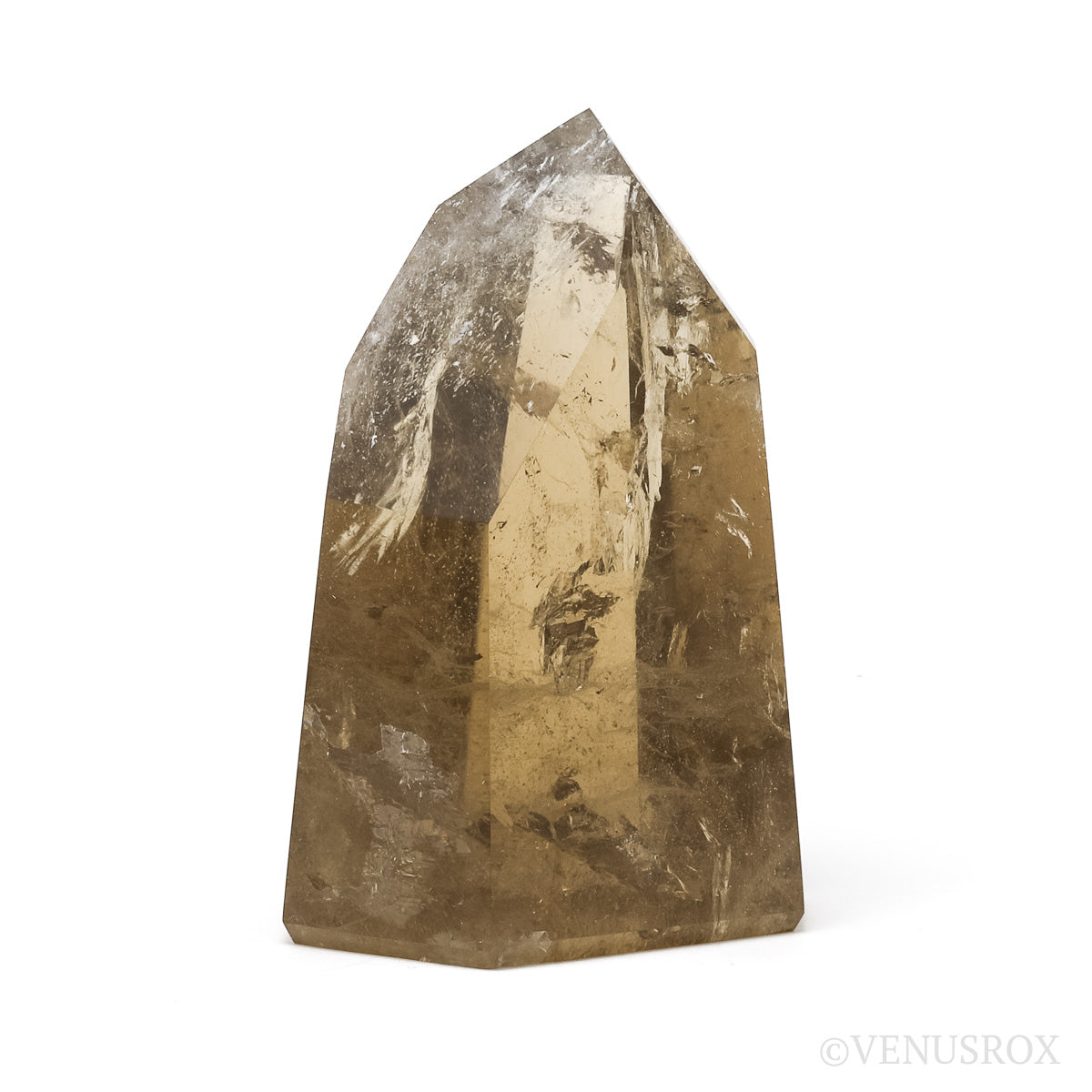 Naturally coloured Citrine Polished Point from Morro Redondo Mine, Coronel Murta, Minas Gerais, Brazil | Venusrox