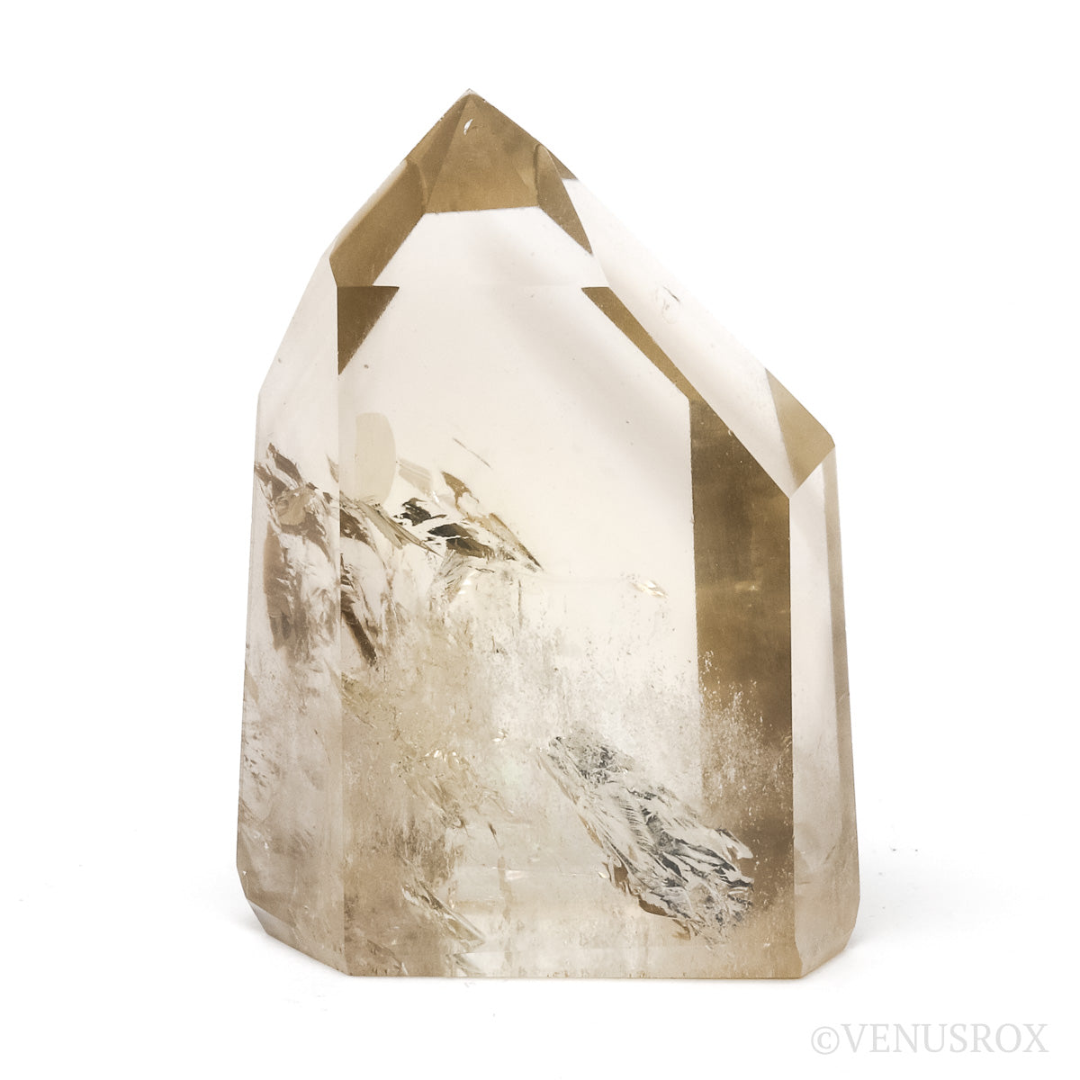 Naturally coloured Citrine Polished Point from Morro Redondo Mine, Coronel Murta, Minas Gerais, Brazil | Venusrox