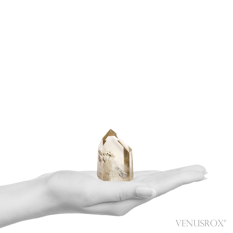 Naturally coloured Citrine Polished Point from Morro Redondo Mine, Coronel Murta, Minas Gerais, Brazil | Venusrox