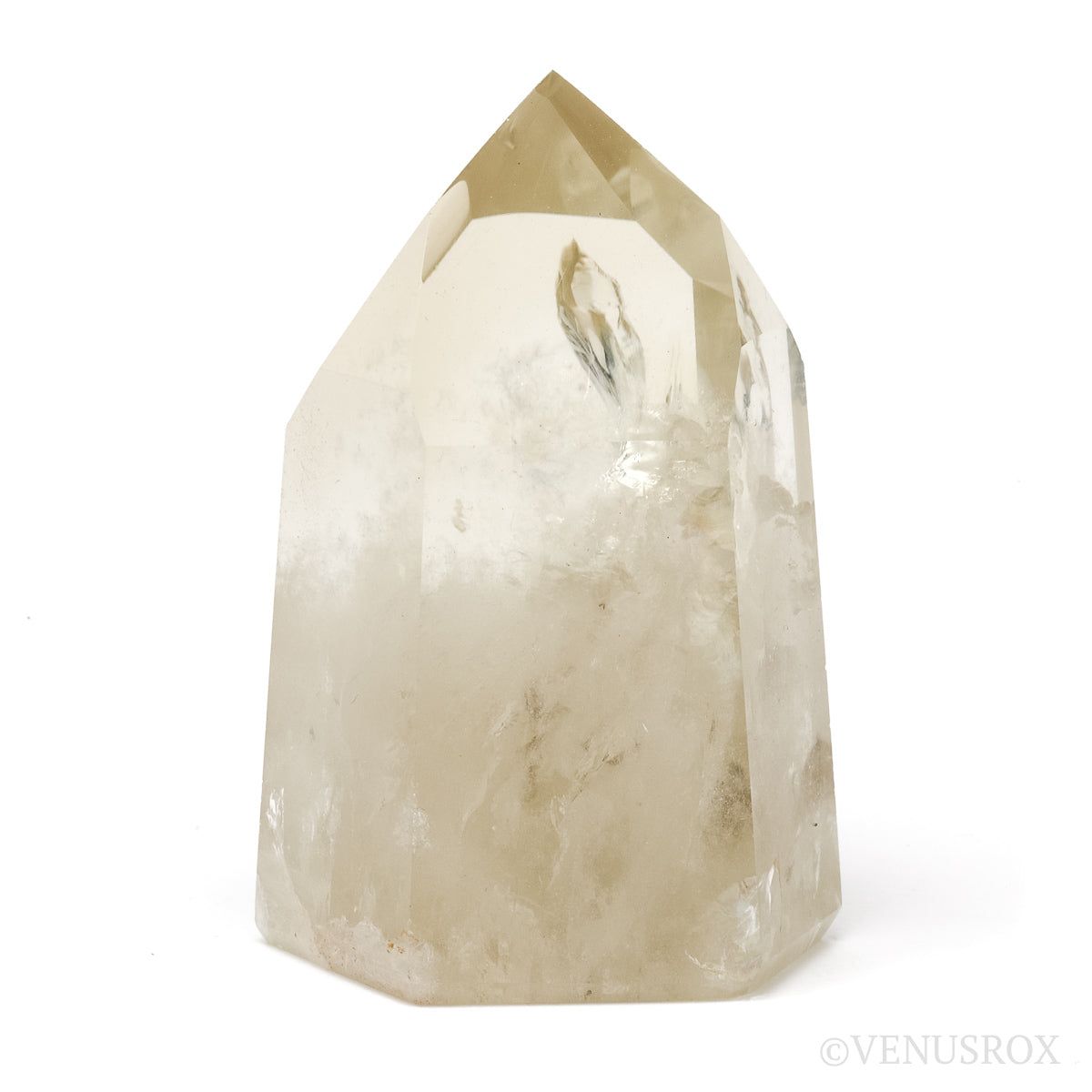 Naturally coloured Citrine Polished Point from Morro Redondo Mine, Coronel Murta, Minas Gerais, Brazil | Venusrox