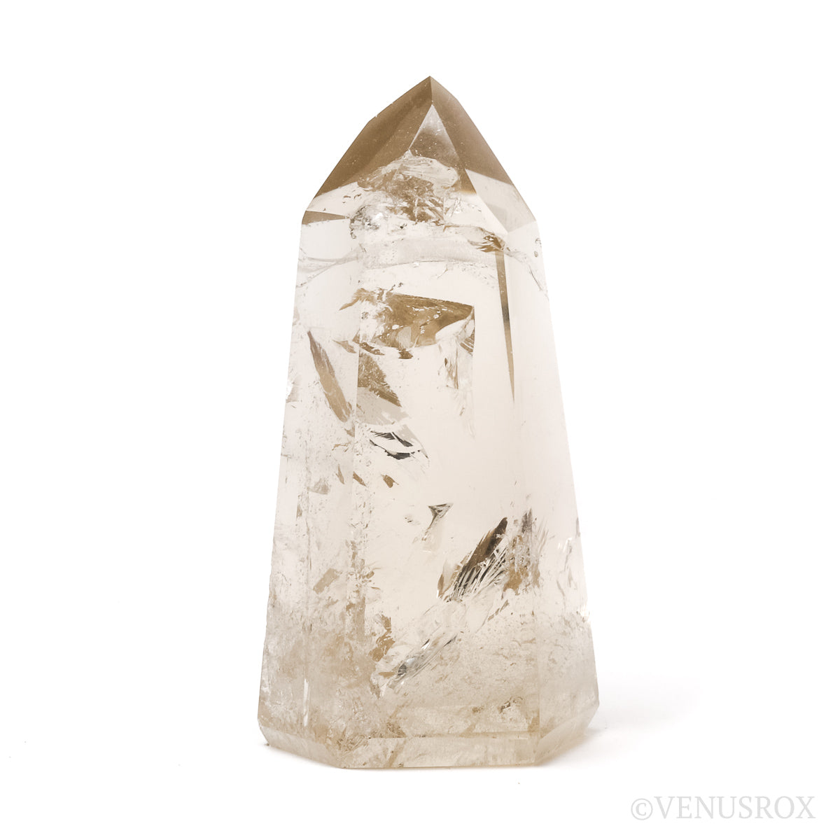 Naturally coloured Citrine Polished Point from Morro Redondo Mine, Coronel Murta, Minas Gerais, Brazil | Venusrox