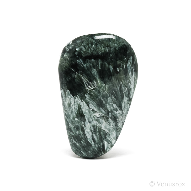 Seraphinite Polished Crystal from the Korshunovskoye Iron Scary Deposit, Irkutskaya Oblast, Siberia, Russia | Venusrox