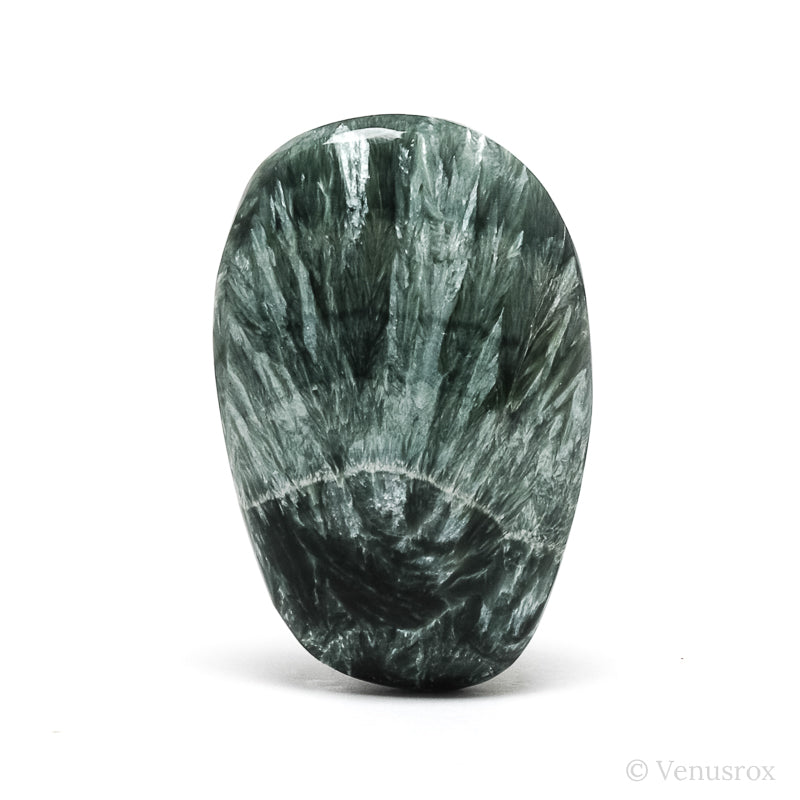 Seraphinite Polished Crystal from the Korshunovskoye Iron Scary Deposit, Irkutskaya Oblast, Siberia, Russia | Venusrox
