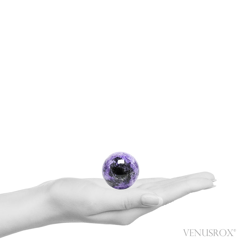 Charoite with Aegirine Polished Sphere from Sakha Republic, Siberia, Russia | Venusrox