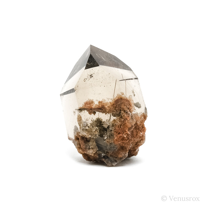 Silver Rutilated/Lodalite/Smoky Quartz Part Polished/Part Natural Point from Brazil | Venusrox