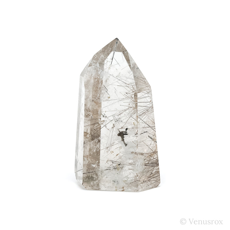 Silver Rutilated Quartz Polished Point from Brazil | Venusrox