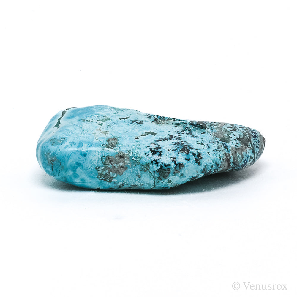 Chrysocolla in Quartz Polished Crystal from the Democratic Republic of the Congo | Venusrox