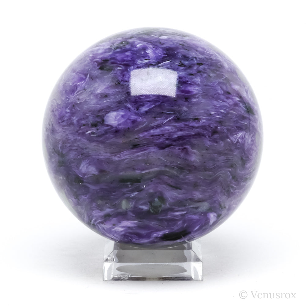 Charoite with Aegirine Polished Sphere from Sakha Republic, Siberia, Russia | Venusrox