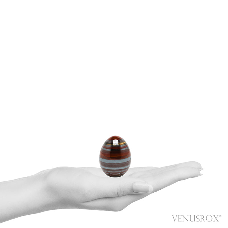Red Jasper with Hematite & Tigers Eye Polished Egg from India | Venusrox