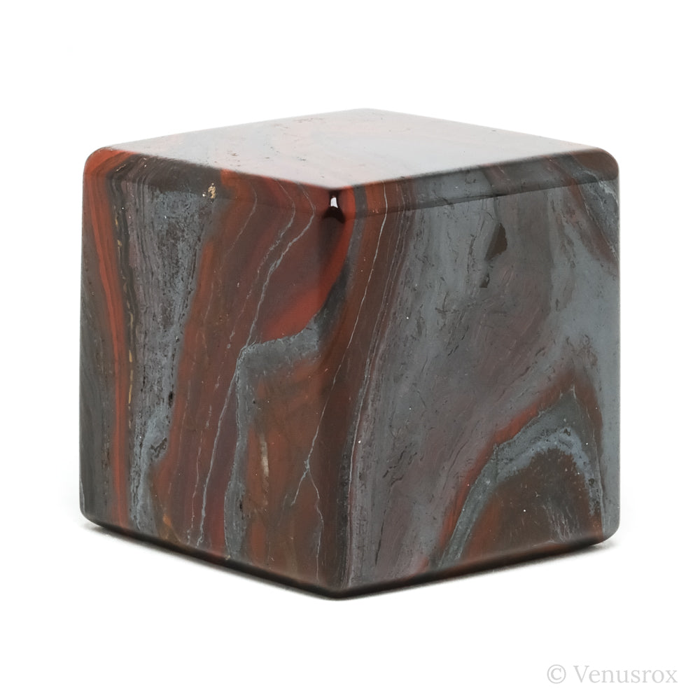 Red Jasper with Hematite & Tigers Eye Polished Cube from India | Venusrox