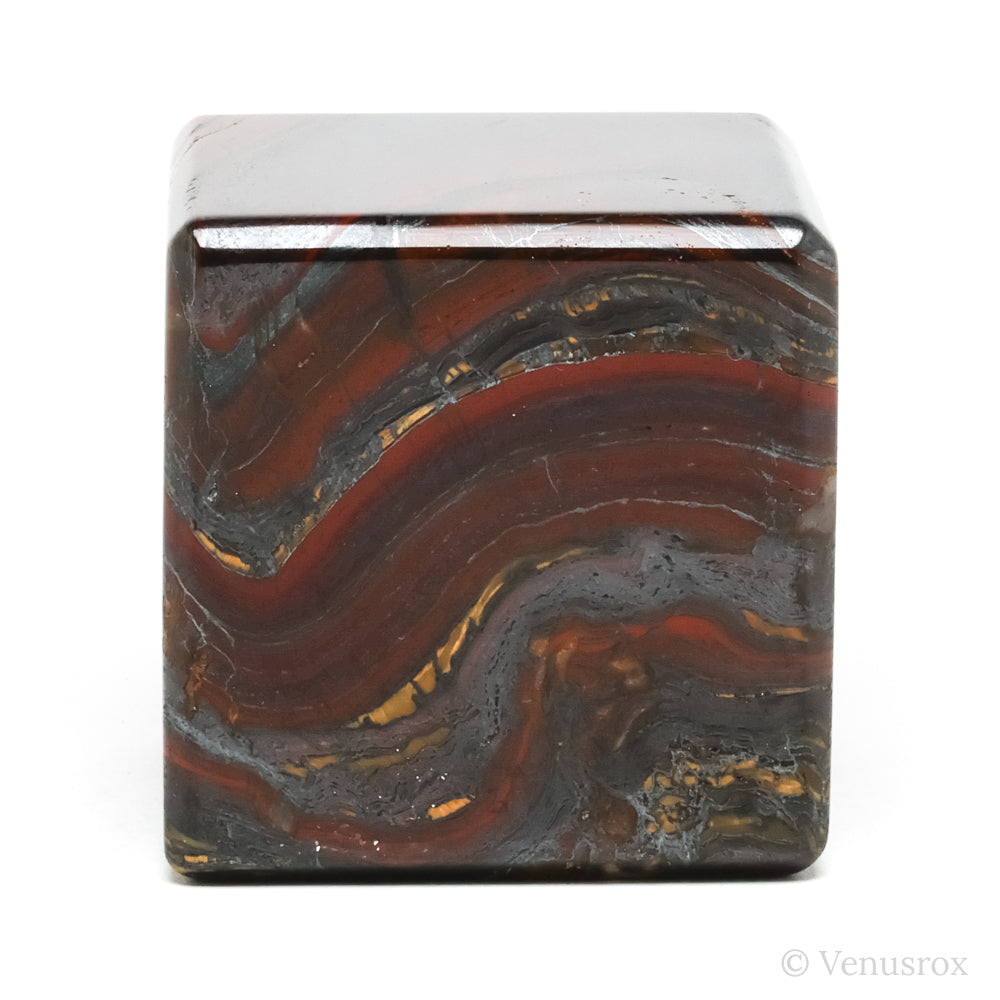 Red Jasper with Hematite & Tigers Eye Polished Cube from India | Venusrox