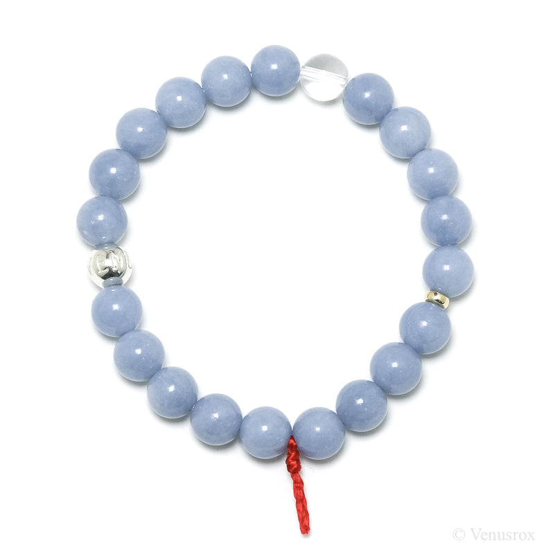 Angelite Bead Bracelet from Peru | Venusrox
