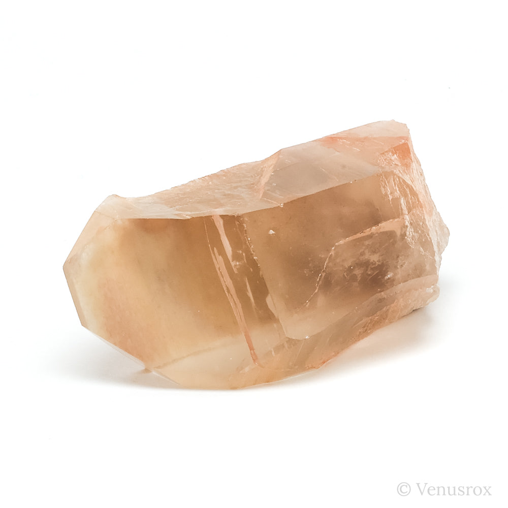 Tangerine/Phantom Lemurian Quartz Part Polished/Part Natural Point from Brazil | Venusrox