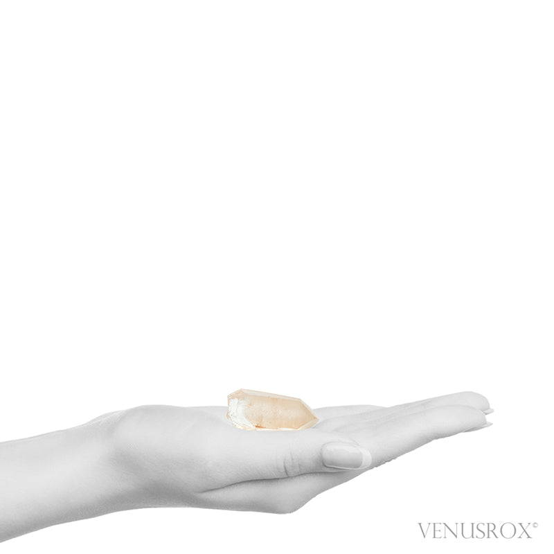 Tangerine Lemurian Quartz Part Polished/Part Natural Point from Brazil | Venusrox