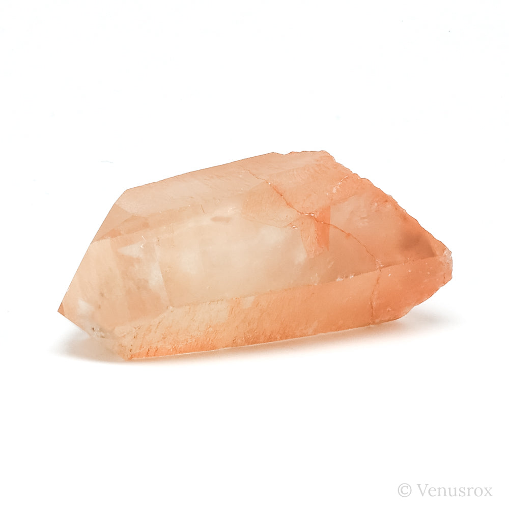 Tangerine Lemurian Quartz Part Polished/Part Natural Point from Brazil | Venusrox