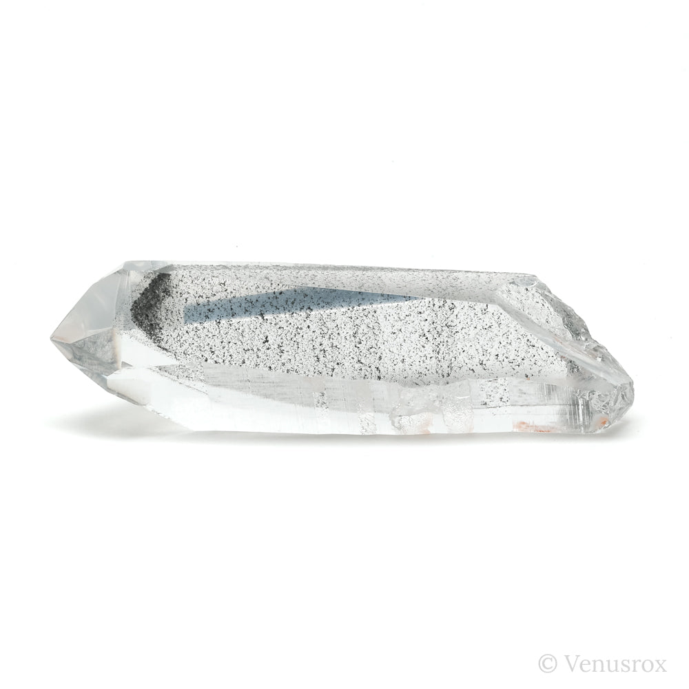 Black Phantom Lemurian Quartz Part Polished/Part Natural Point from Brazil | Venusrox