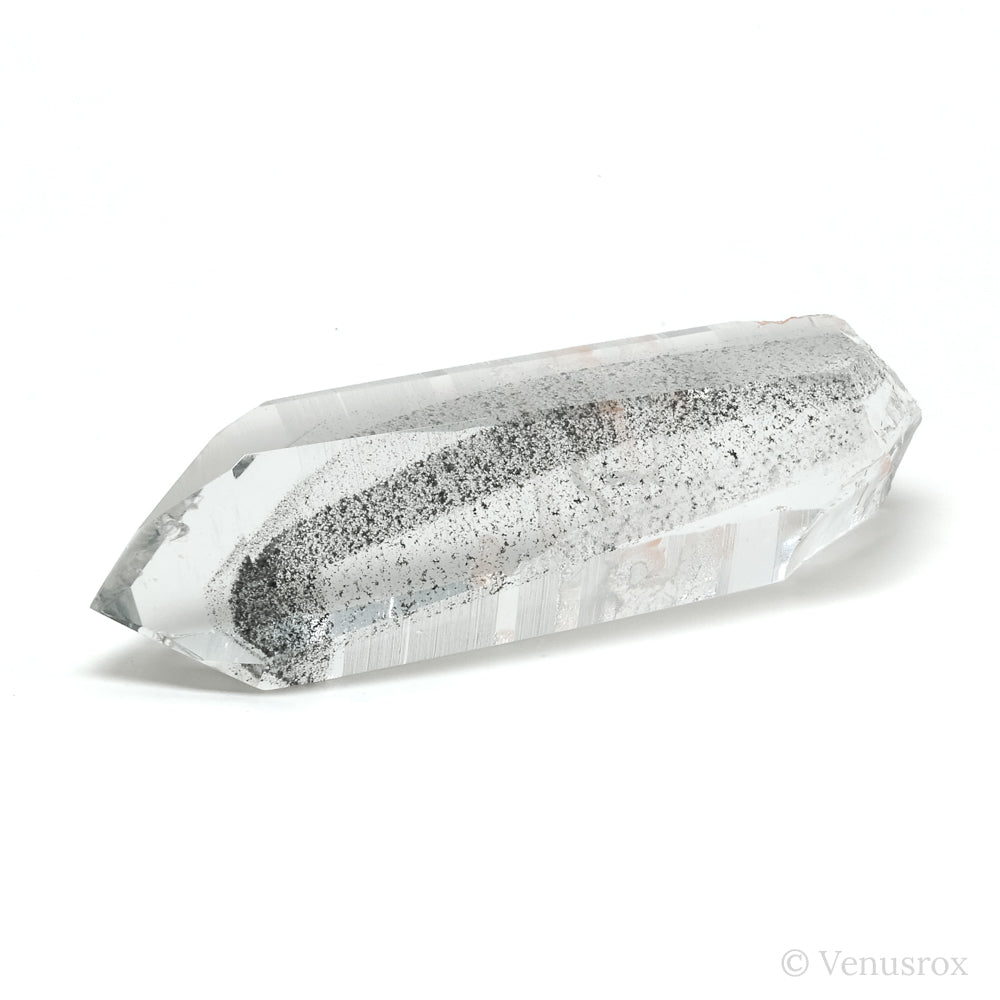 Black Phantom Lemurian Quartz Part Polished/Part Natural Point from Brazil | Venusrox