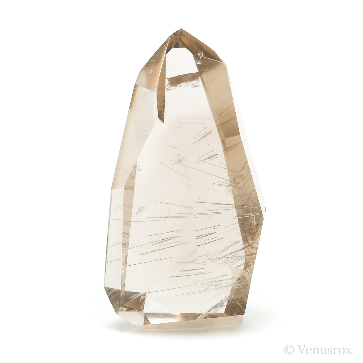 Rutilated Smoky Phantom Quartz Polished Point from Brazil | Venusrox