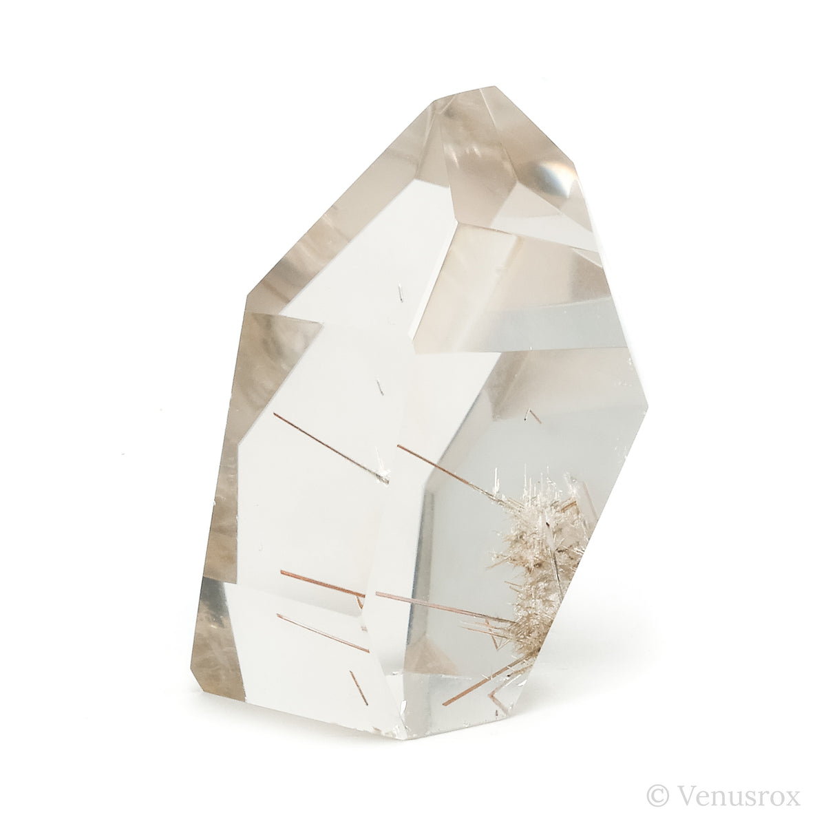 Smoky Rutilated Quartz Polished Crystal from Brazil | Venusrox