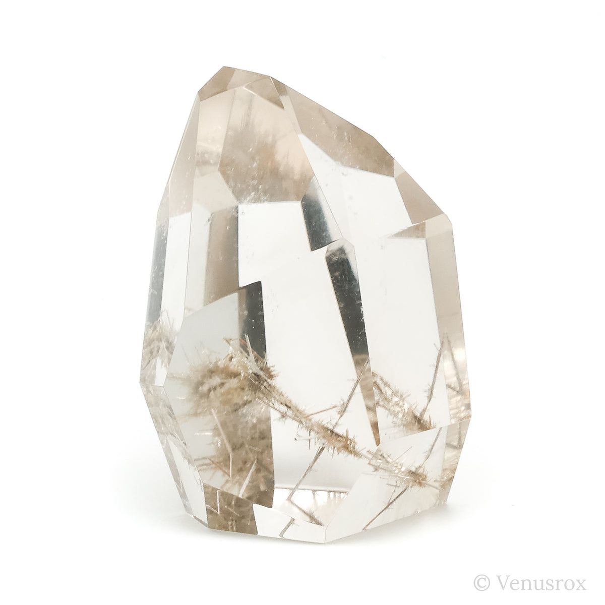Smoky Rutilated Quartz Polished Crystal from Brazil | Venusrox