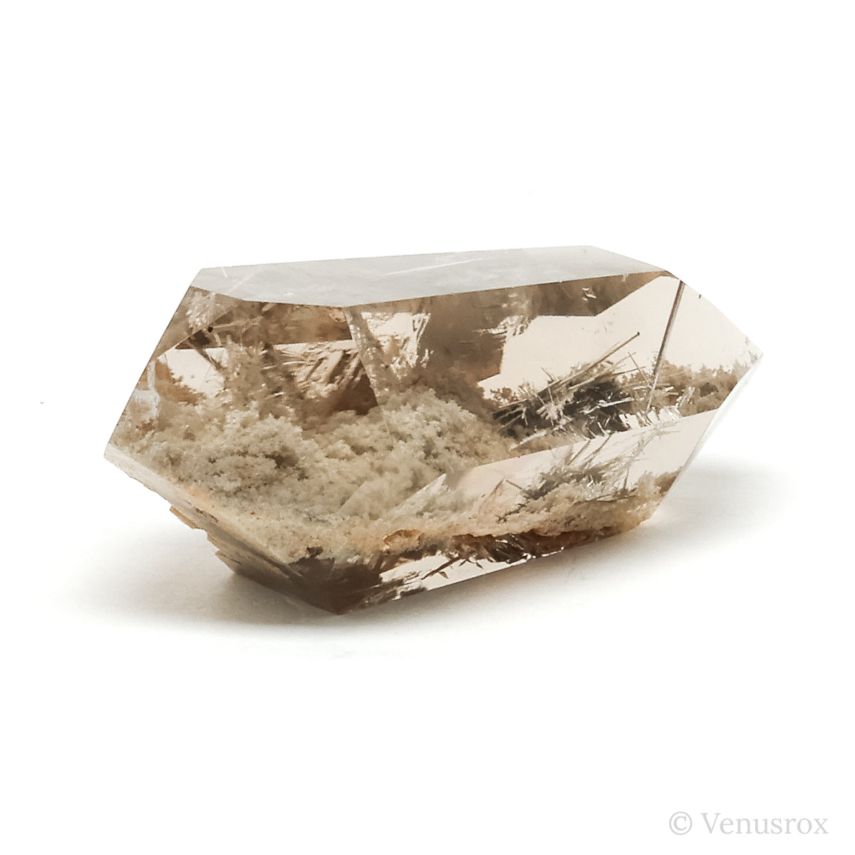Smoky Rutilated Lodalite Quartz Polished/Natural Double Terminated Point | Venusrox