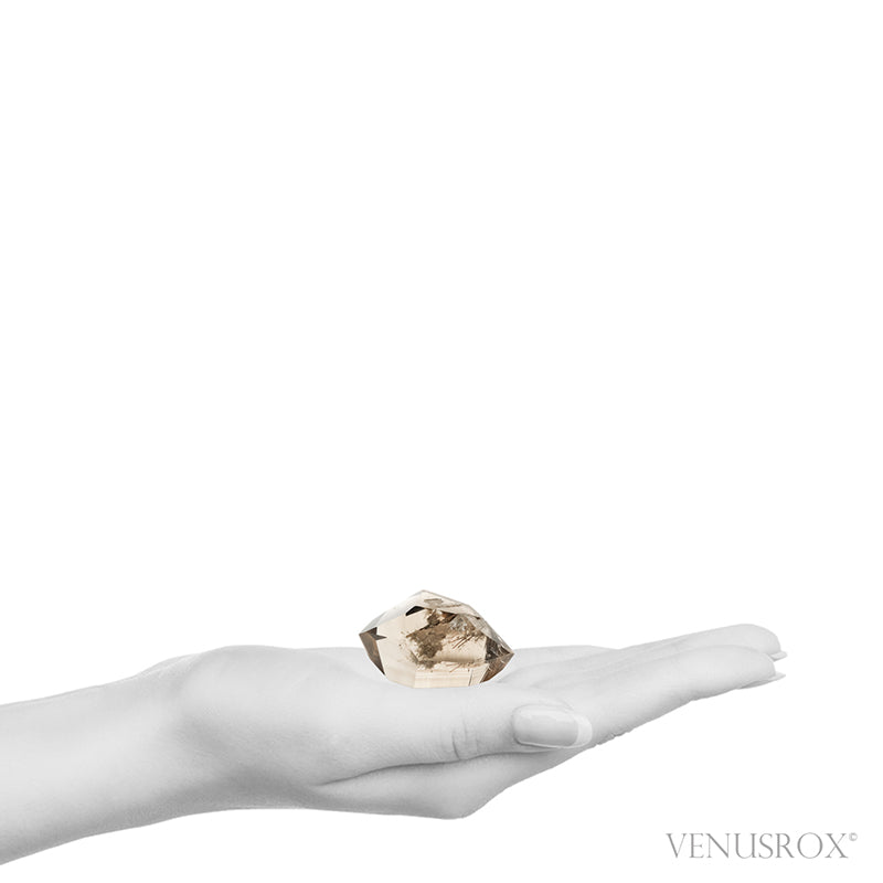 Smoky Rutilated Quartz Part Polished Natural Double Terminated Point from Brazil | Venusrox