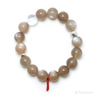 Grey/Brown Moonstone Bead Bracelet from India | Venusrox