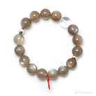 Grey/Brown Moonstone Bead Bracelet from India | Venusrox