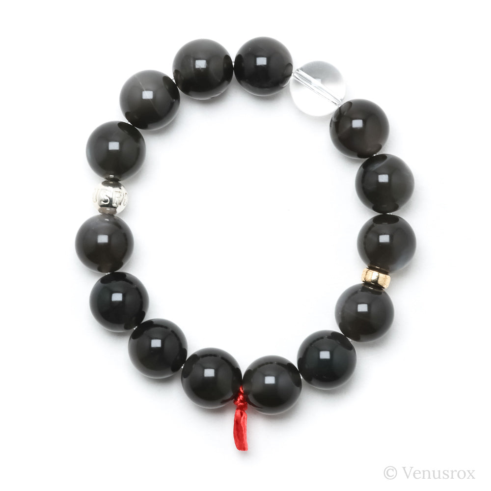 Black Moonstone Bead Bracelet from India | Venusrox