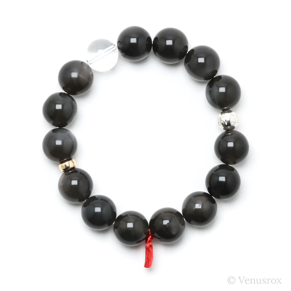 Black Moonstone Bead Bracelet from India | Venusrox
