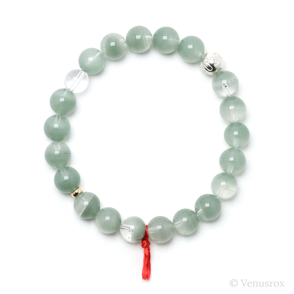 Chlorite Phantom Quartz Bead Bracelet from Brazil | Venusrox