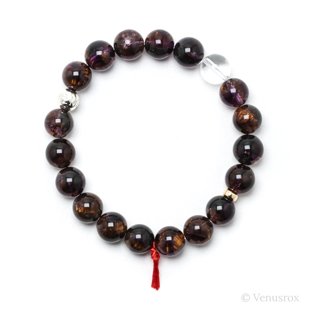 Amethyst with Cacoxenite Bracelet from Brazil | Venusrox