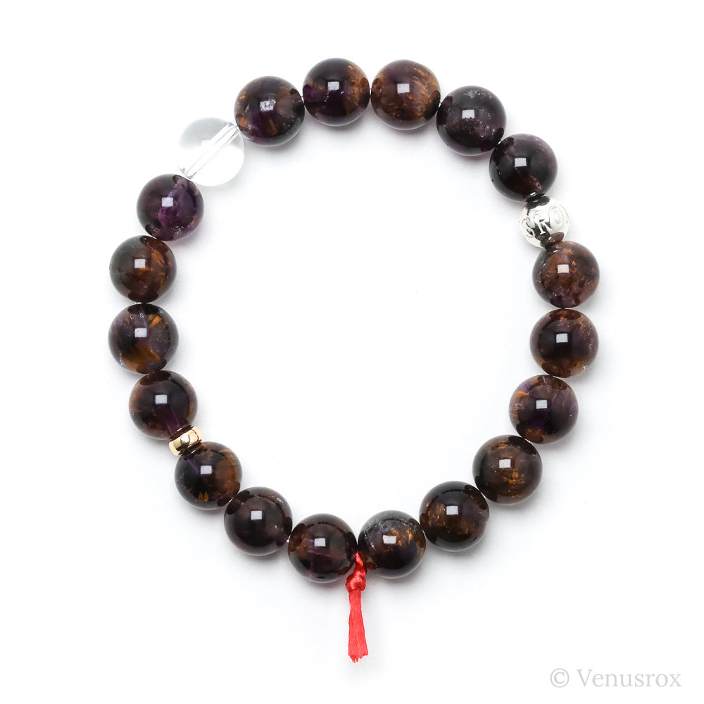 Amethyst with Cacoxenite Bracelet from Brazil | Venusrox