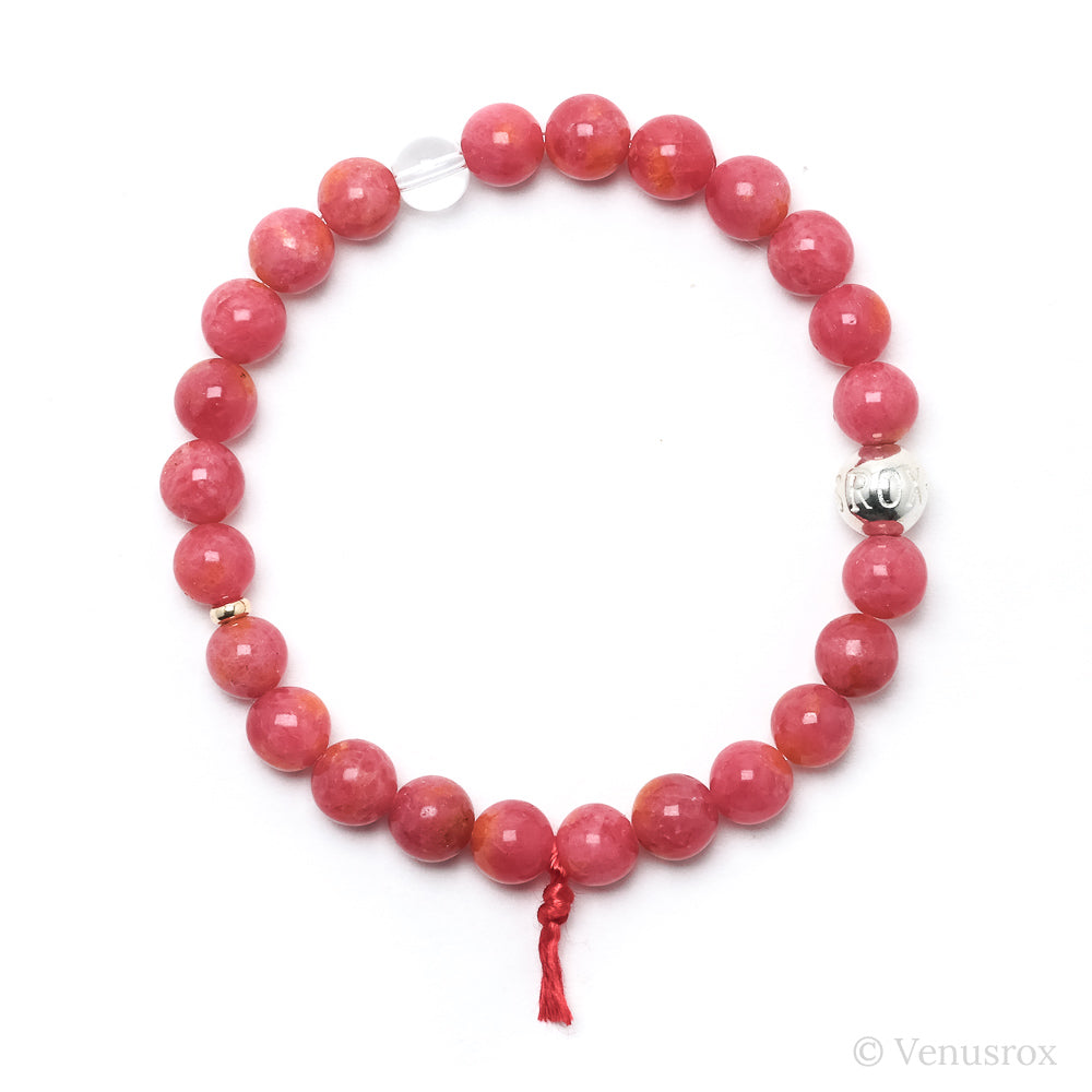 Rhodonite Bead Bracelet from Brazil | Venusrox